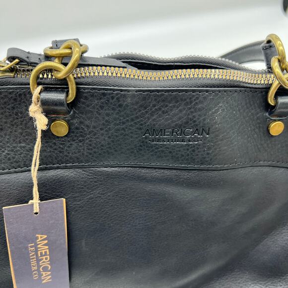 American Leather Co. Taylor Triple Entry Satchel Black Color Handbags - Picture 7 of 13